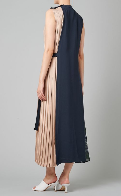 プリーツコンビネーションワンピース