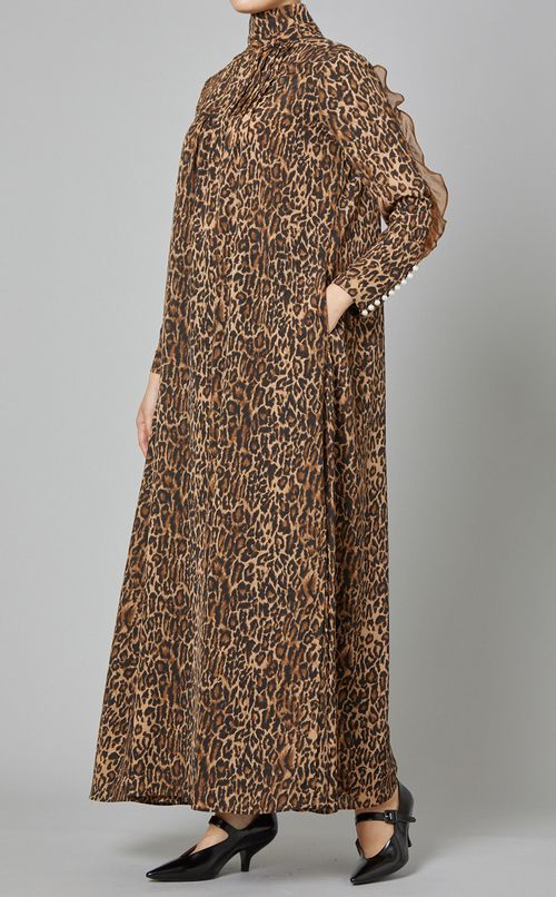 レオパードプリントワンピース