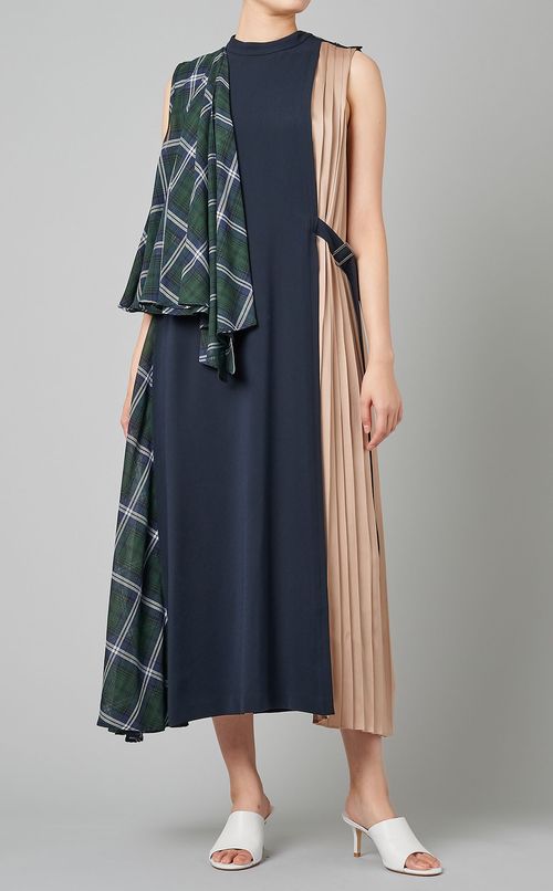 プリーツコンビネーションワンピース