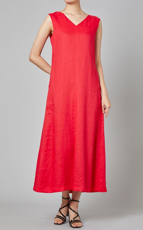 ボレロ付シアーリネンワンピース