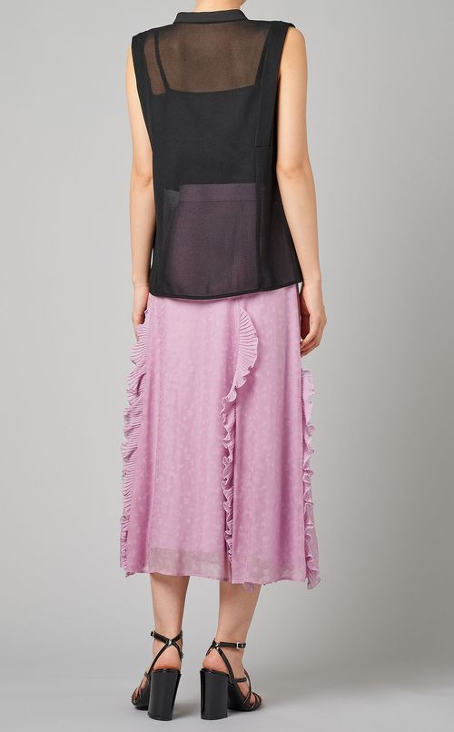 シアーノースリーブブラウス