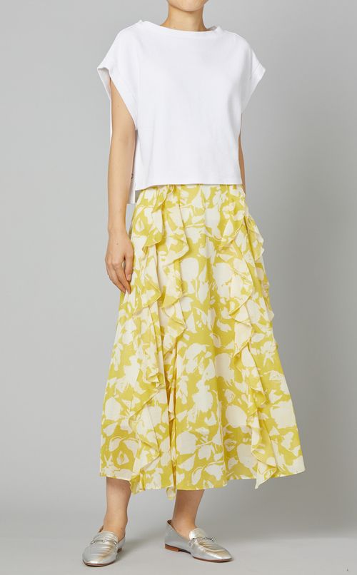 フラワープリントスカート