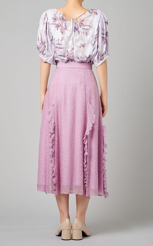 ジャガードフロントフリルスカート