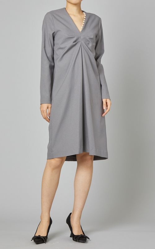 ワンサイドパールタックドレス