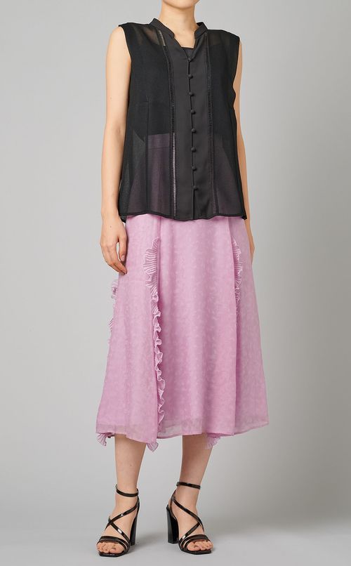 ジャガードフロントフリルスカート