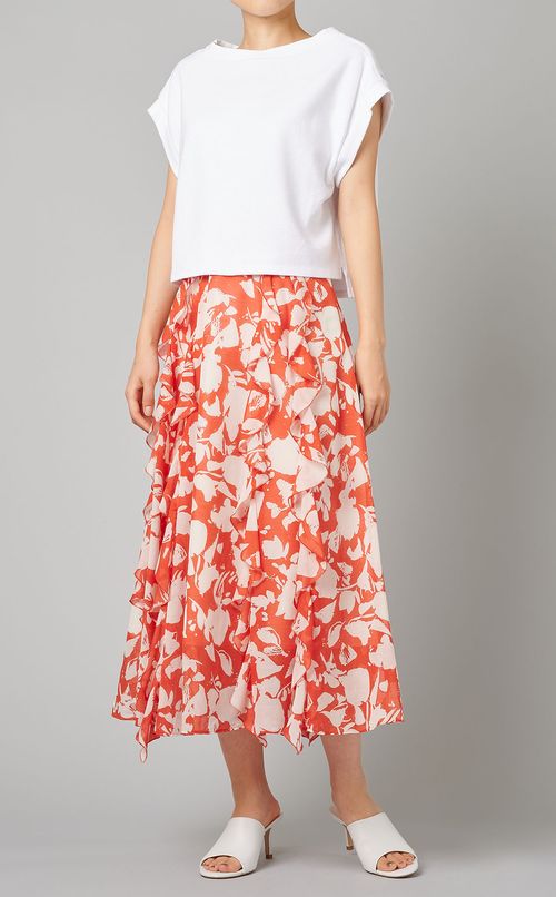 フラワープリントスカート