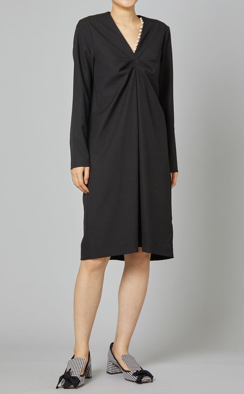 ワンサイドパールタックドレス