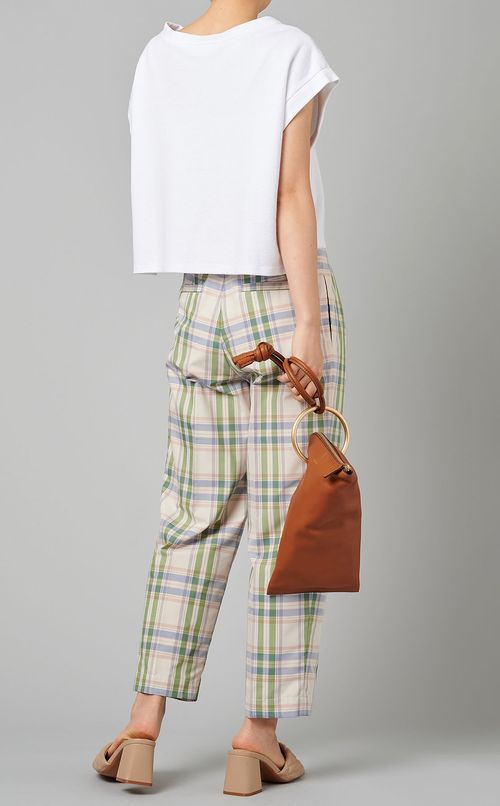 ハイウエストペグトップチェックパンツ