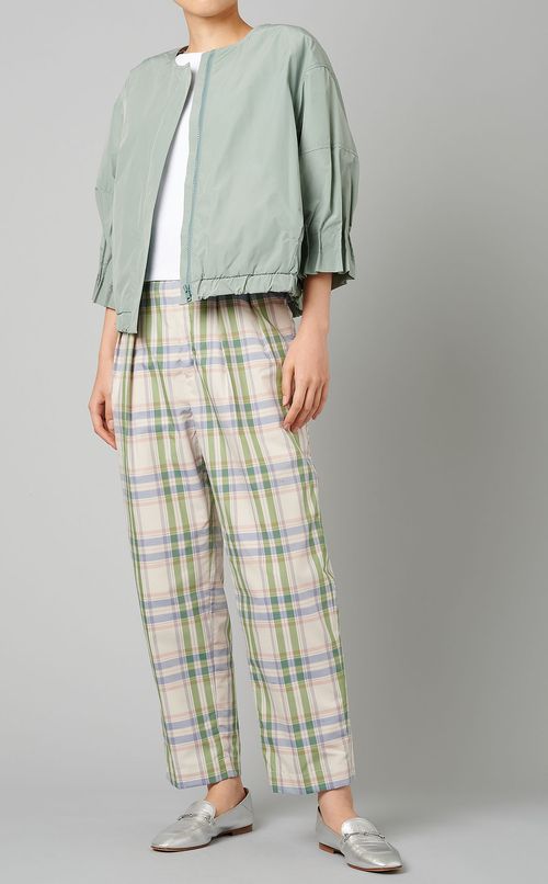 ハイウエストペグトップチェックパンツ