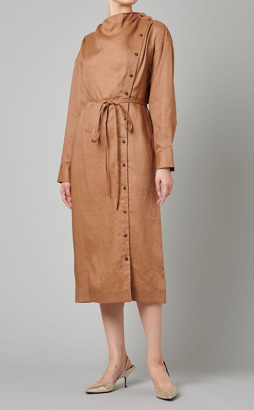 リネンシャツワンピース