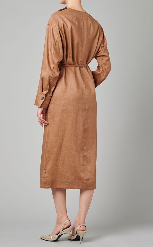 リネンシャツワンピース