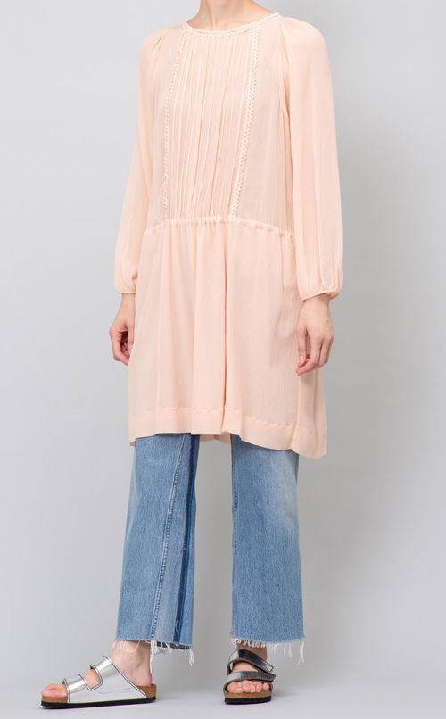 ギャザーウエストミニワンピース