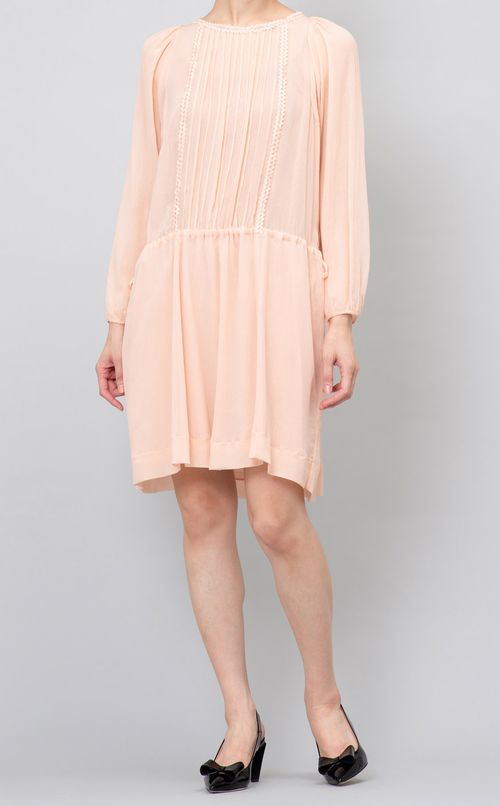 ギャザーウエストミニワンピース