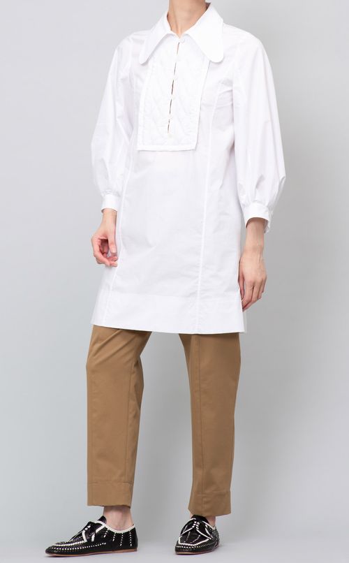 キルティングヨークシャツミニワンピース