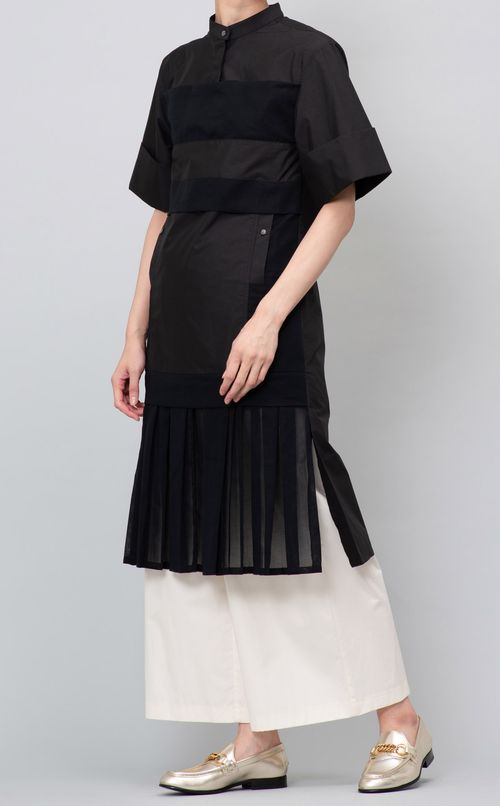 ダブルプリーツヘムワンピース