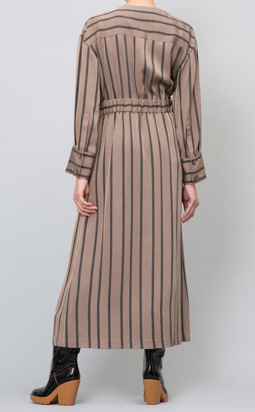 カシュクールストライプワンピース