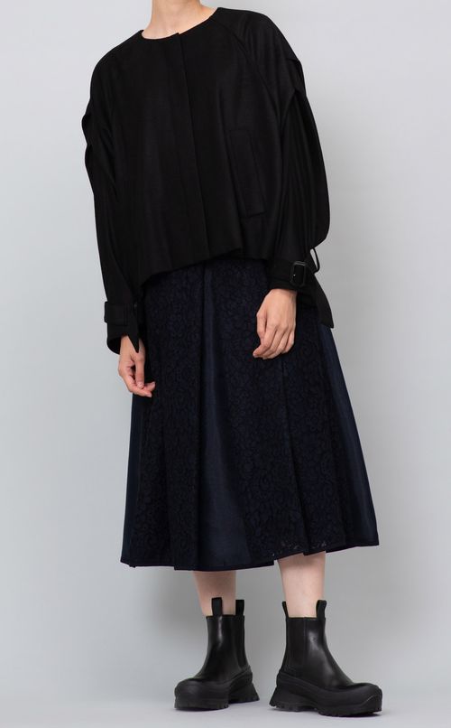 タックスリーブノーカラージャケット