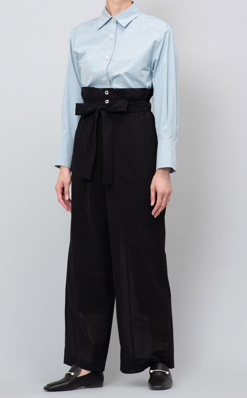 リボンベルト付ワイドパンツ
