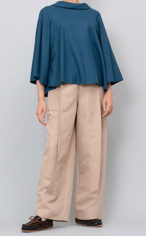 ボンディングベルト付ワイドパンツ