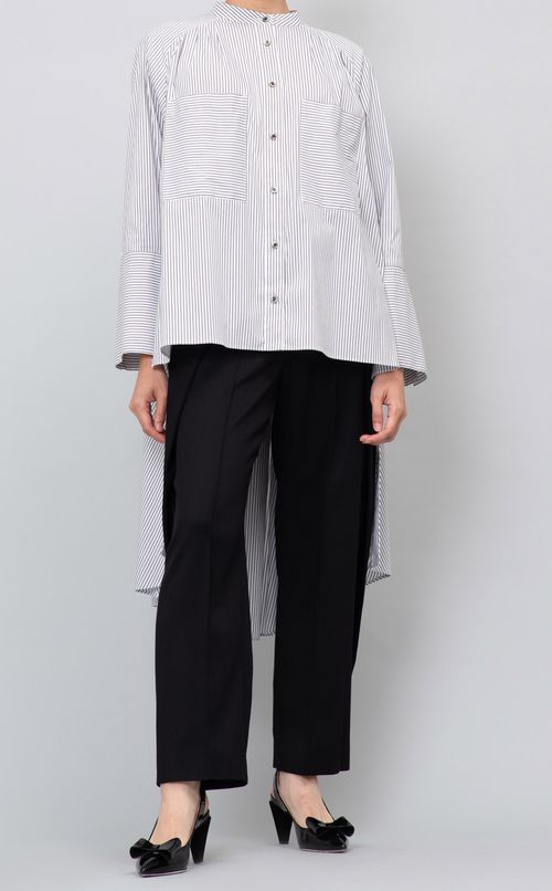 サイドデザインストレートパンツ