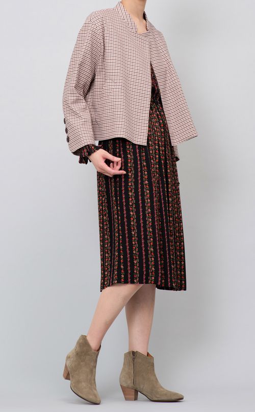 フラワープリントカシュクールワンピース