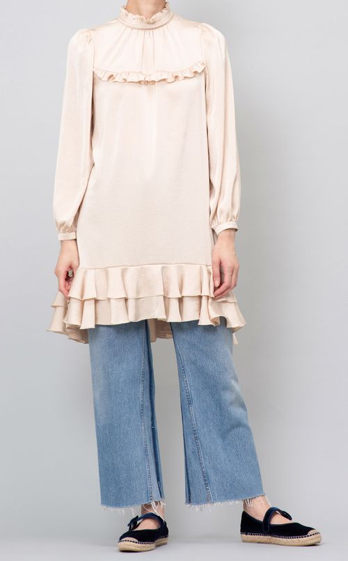 フロントフリルシャイニーワンピース