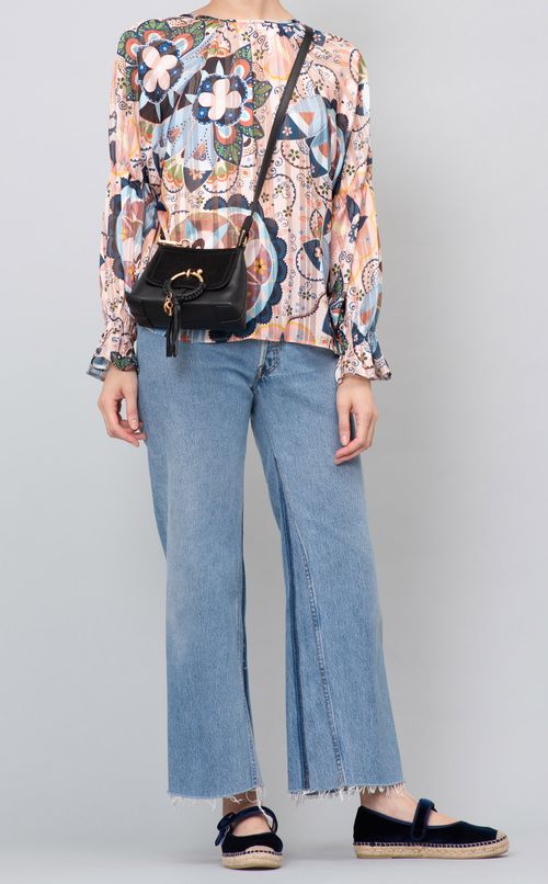 マルチプリントヨークブラウス