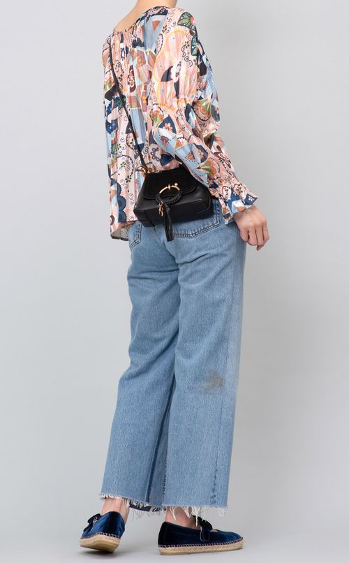 マルチプリントヨークブラウス