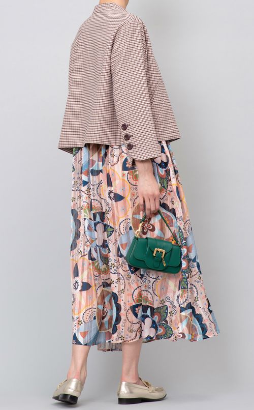 スタンドカラーチェックジャケット