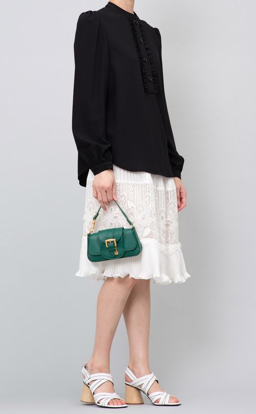 レース切替プリーツスカート