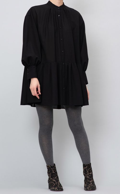 バンドカラーティアードブラウス