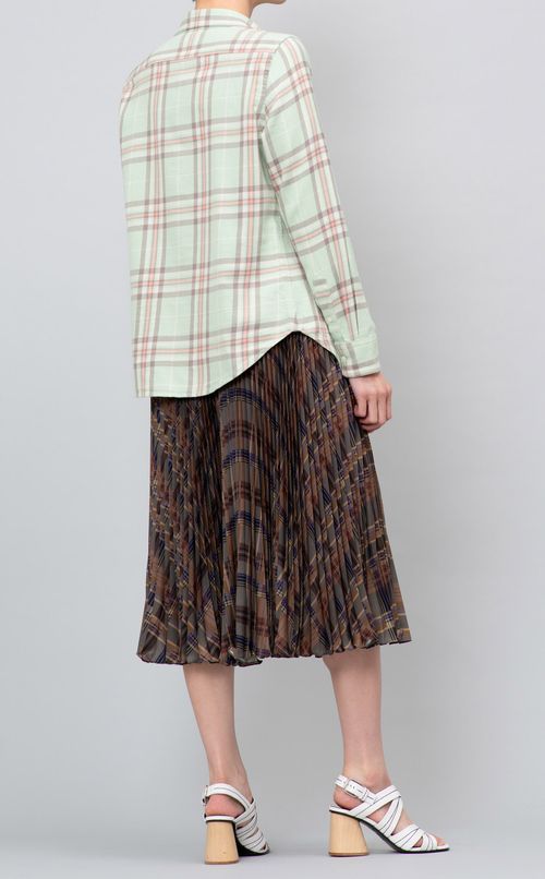 タータンチェックルーズシャツ