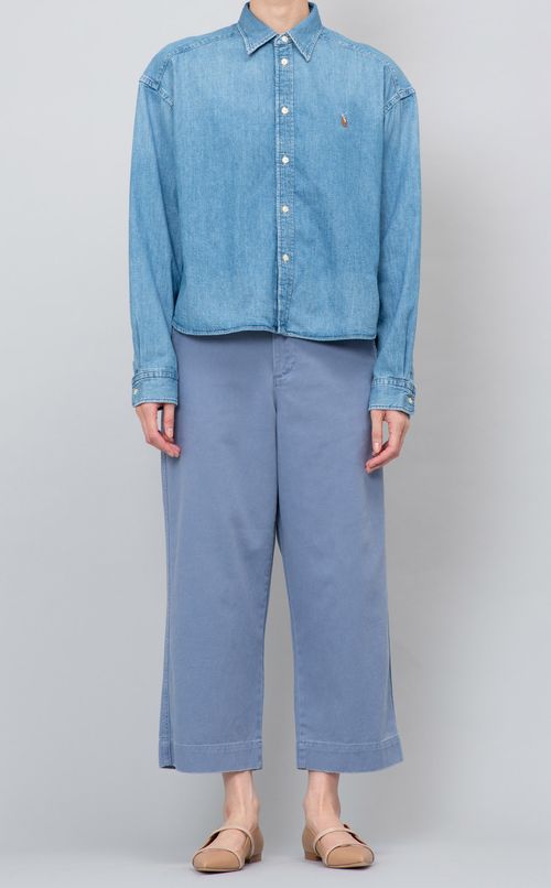 ウォッシュドデニムシャツ