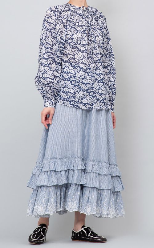 ストライプティアードスカート