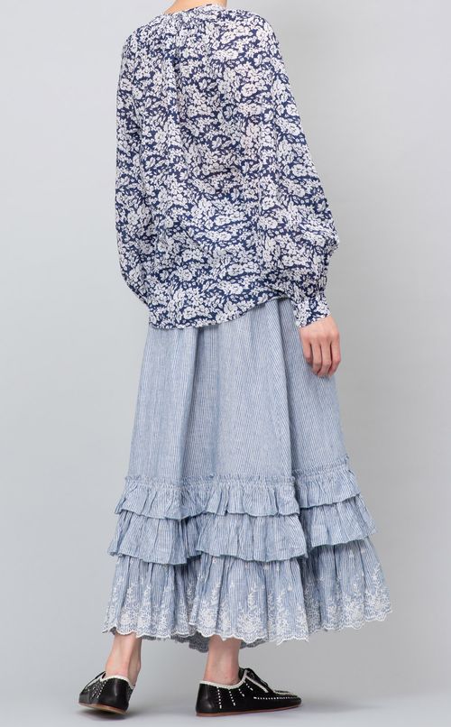 ストライプティアードスカート