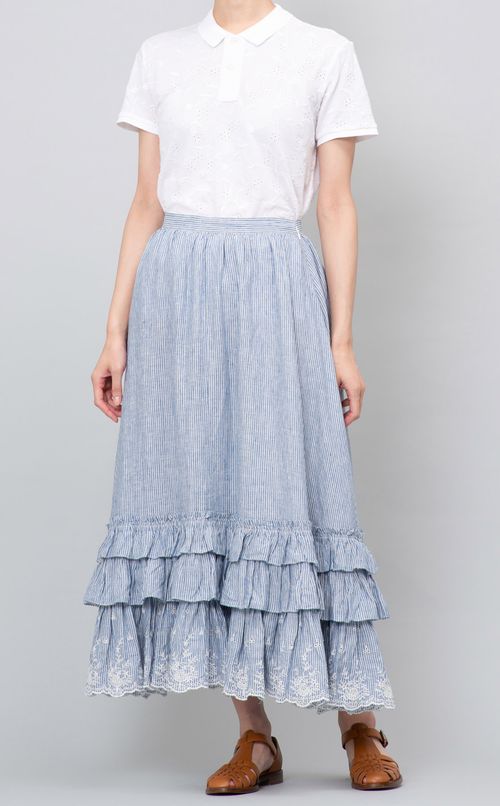 ストライプティアードスカート