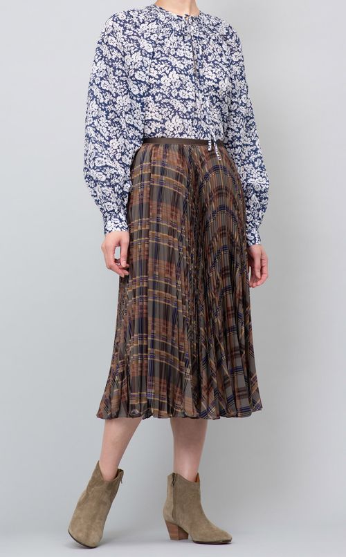 チェックプリーツイージースカート