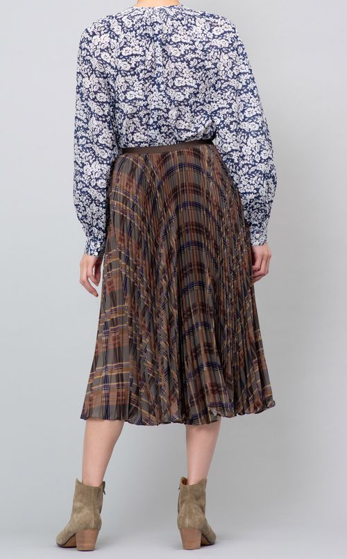 チェックプリーツイージースカート