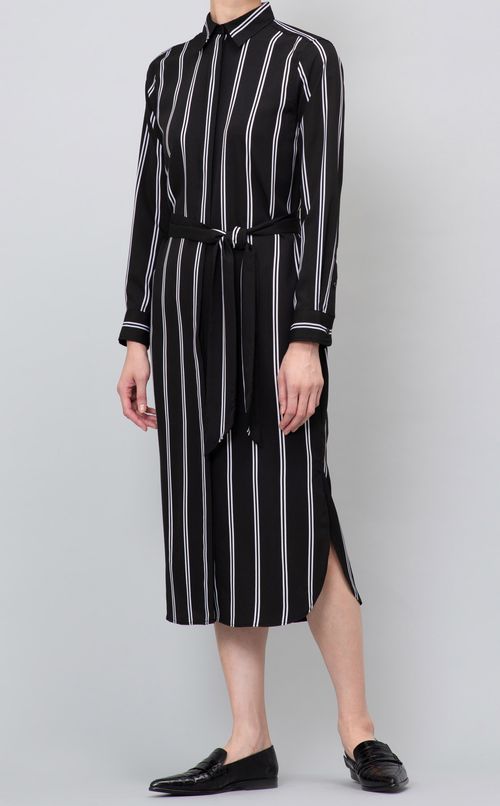 ストライプシャツワンピース