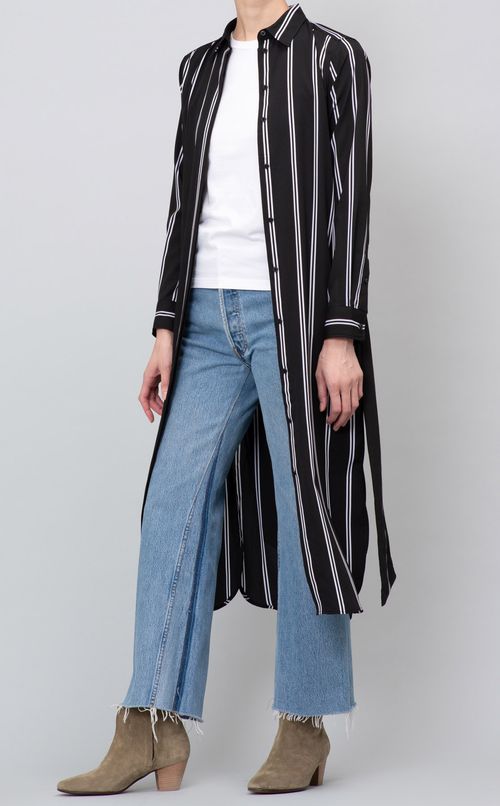 ストライプシャツワンピース