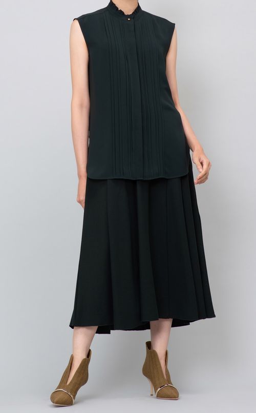 ボリュームフレアマキシワンピース