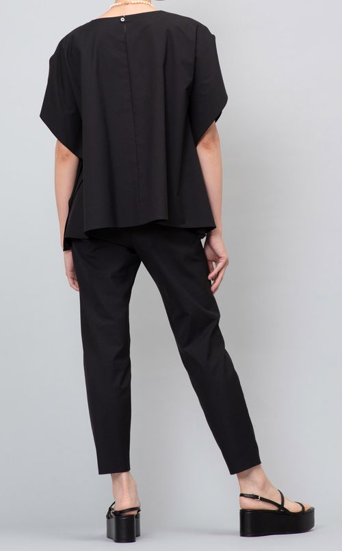 コットンリネンスリットブラウス