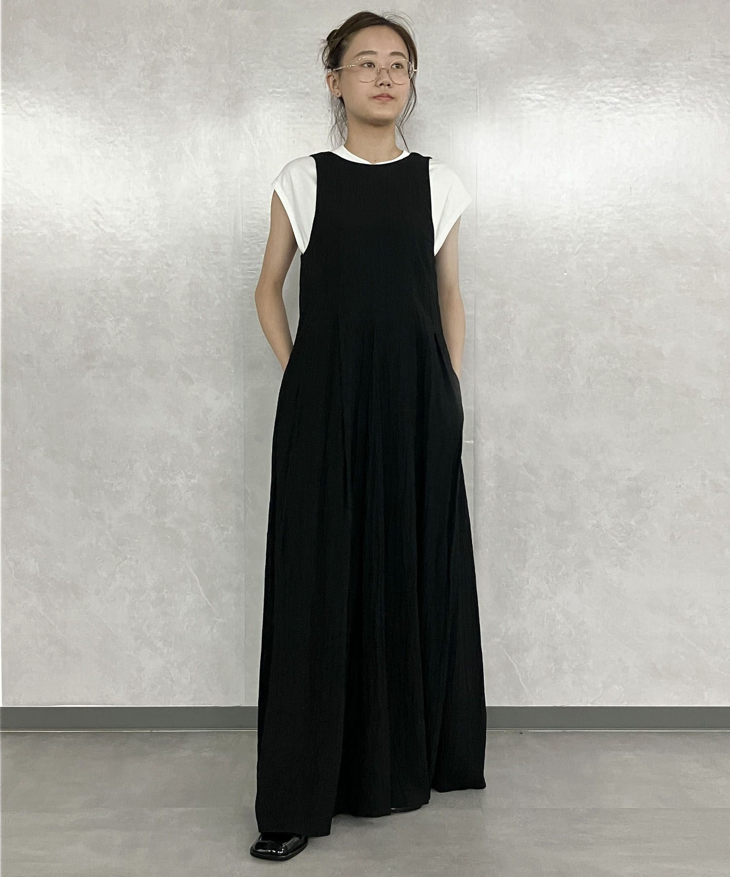 ETRÉ TOKYO｜リネンサッカーロングワンピース