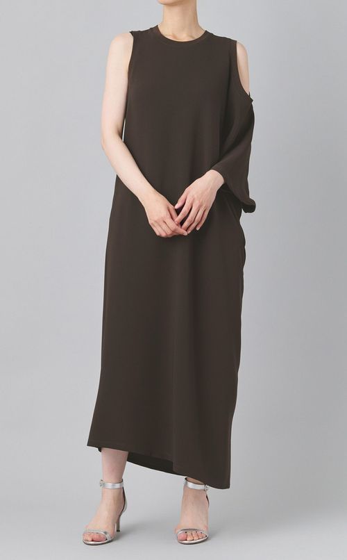 ダブルネックダブルクロスワンピース