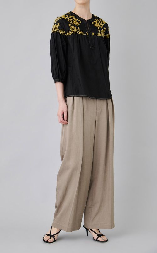 ドレープツイルワイドパンツ