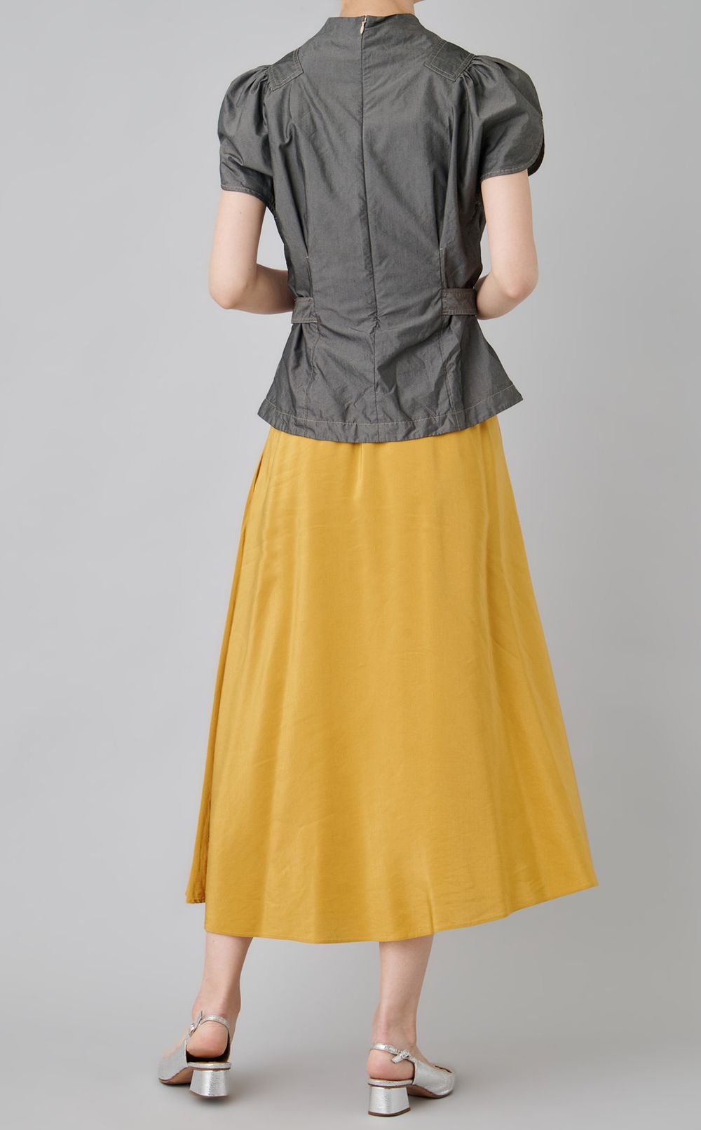 【reADdress】ギャザースリーブサイドタイブラウス