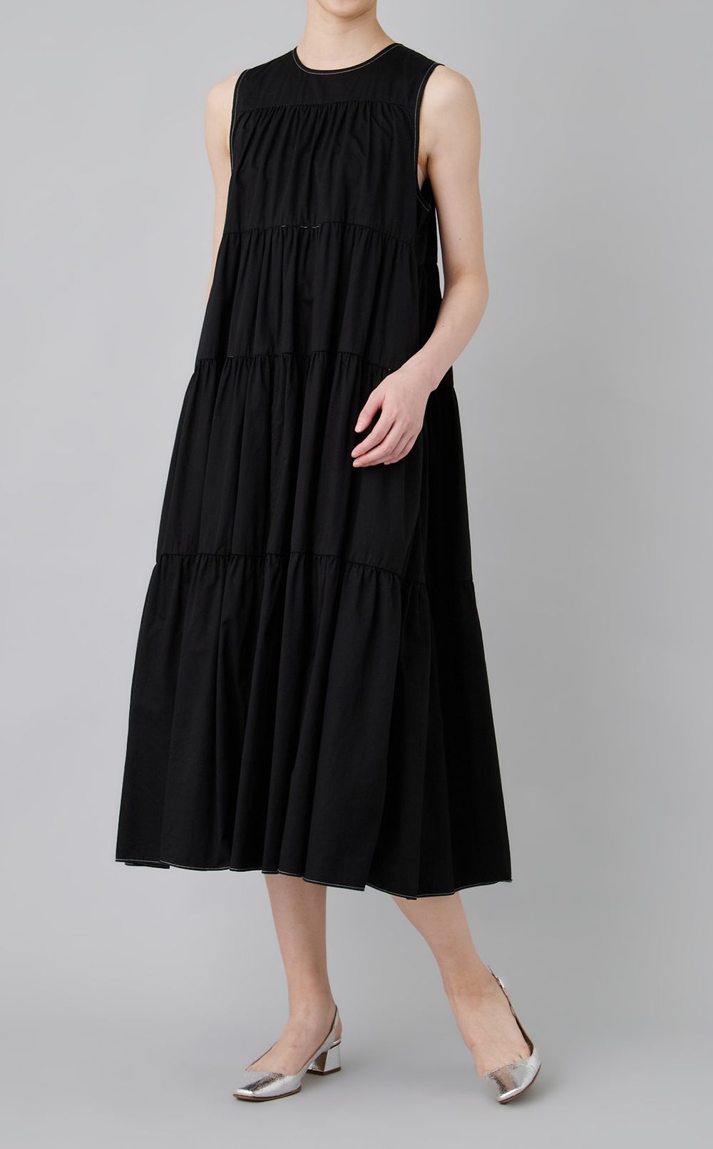 【reADdress】ノースリーブティアードワンピース