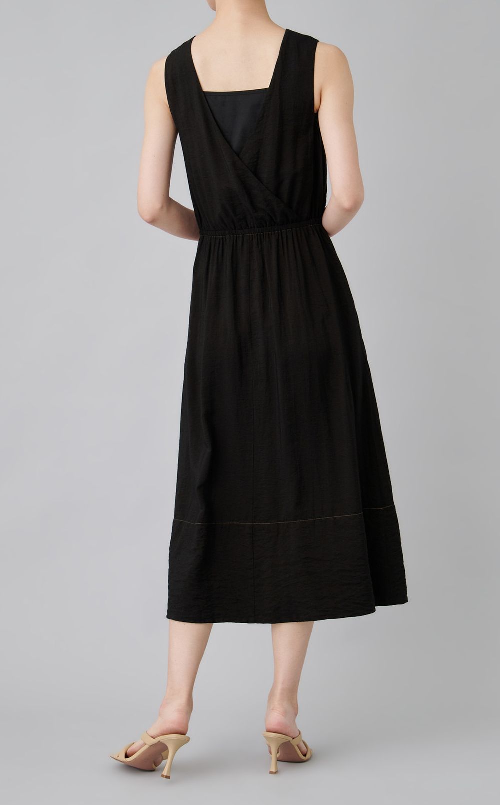 【reADdress】ウエストリボンノースリーブワンピース