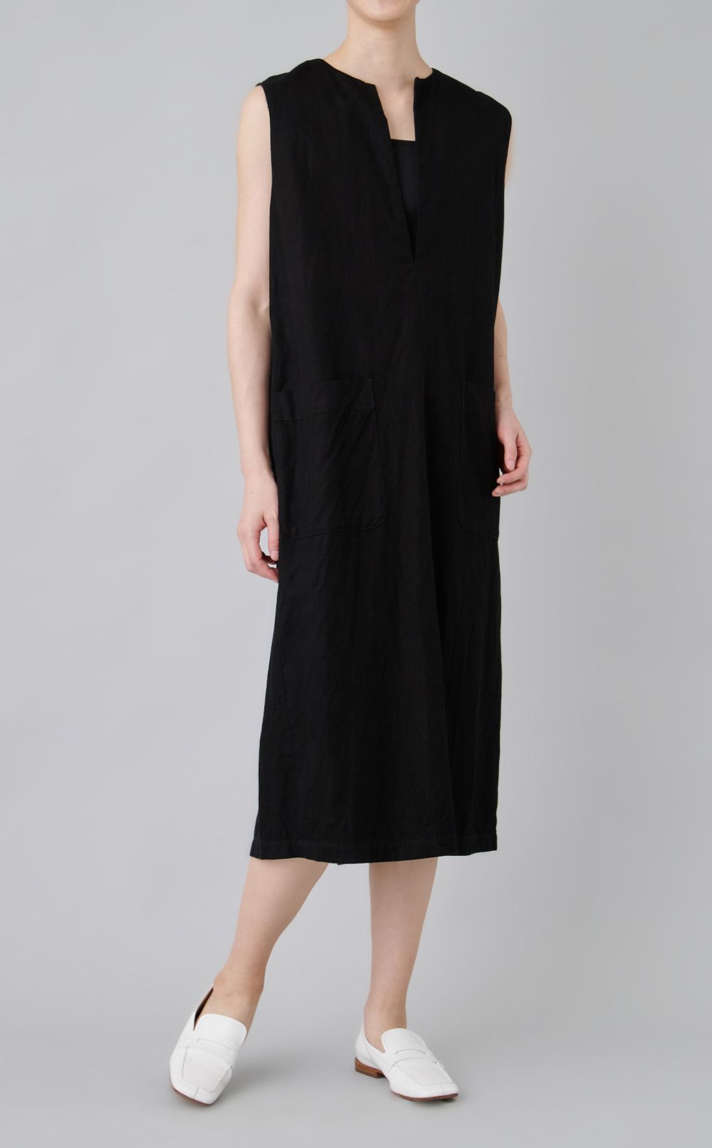 【reADdress】コットンリネンノースリーブワンピース