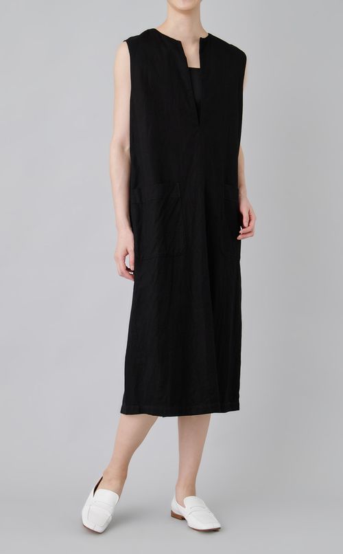 【reADdress】コットンリネンノースリーブワンピース